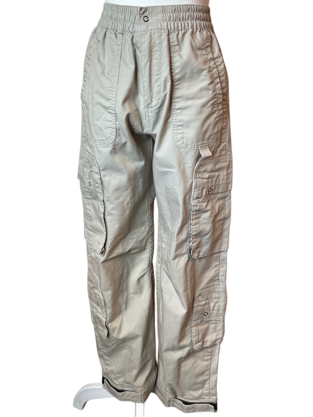 Bershka Beige Cargo Pants XS Utility Y2K Streetwear